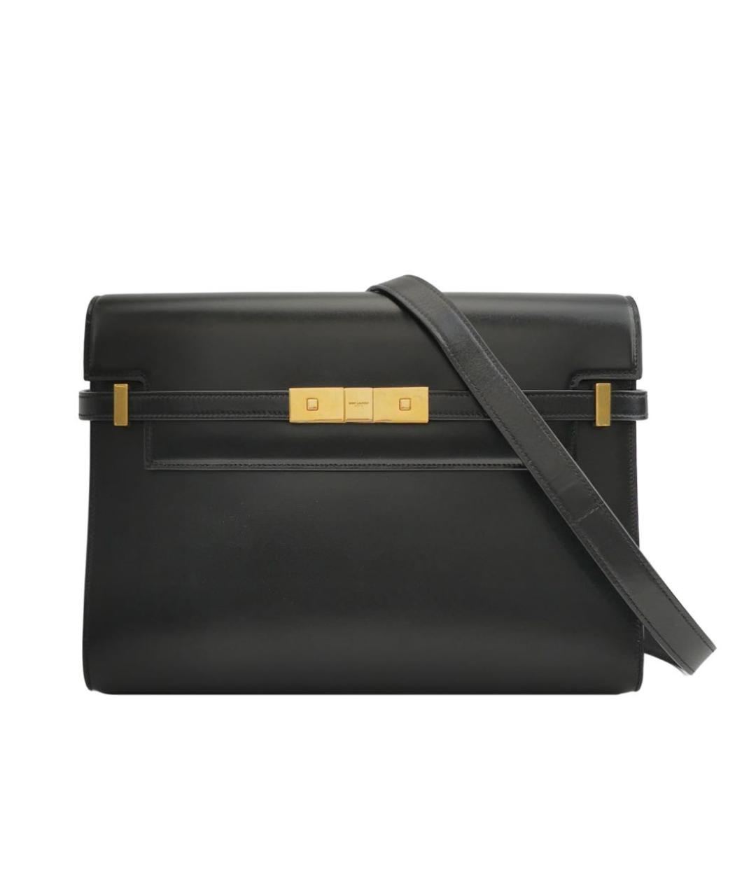 SAINT LAURENT Черная кожаная сумка через плечо, фото 7