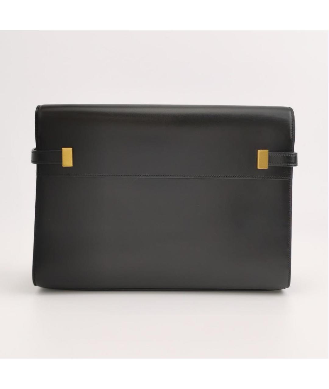 SAINT LAURENT Черная кожаная сумка через плечо, фото 3