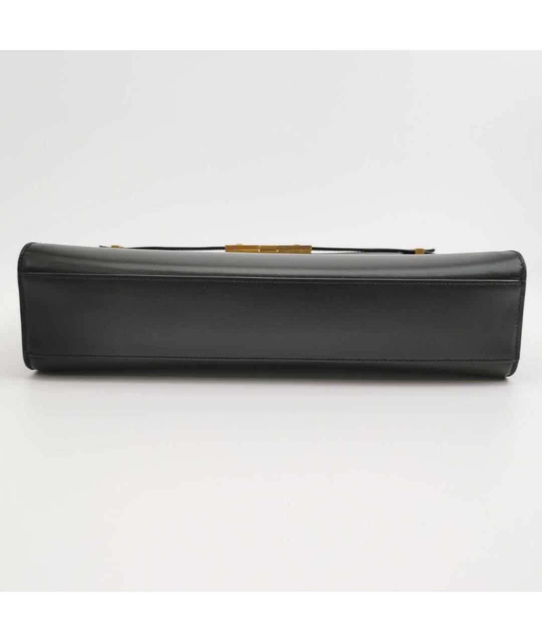 SAINT LAURENT Черная кожаная сумка через плечо, фото 5