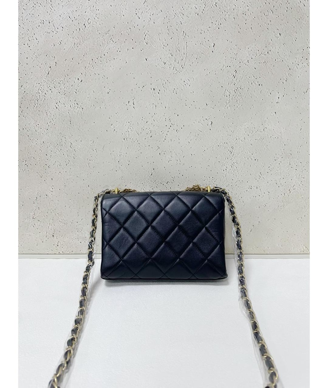 CHANEL Черная кожаная сумка через плечо, фото 3