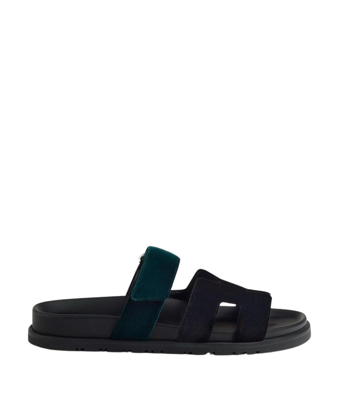 HERMES Мульти бархатные сандалии, фото 1