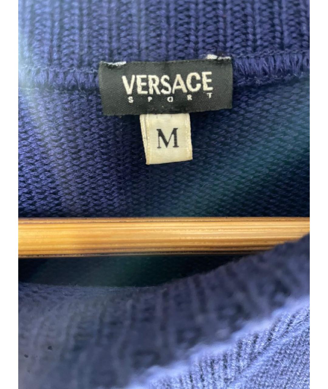 VERSACE Синий джемпер / свитер, фото 3