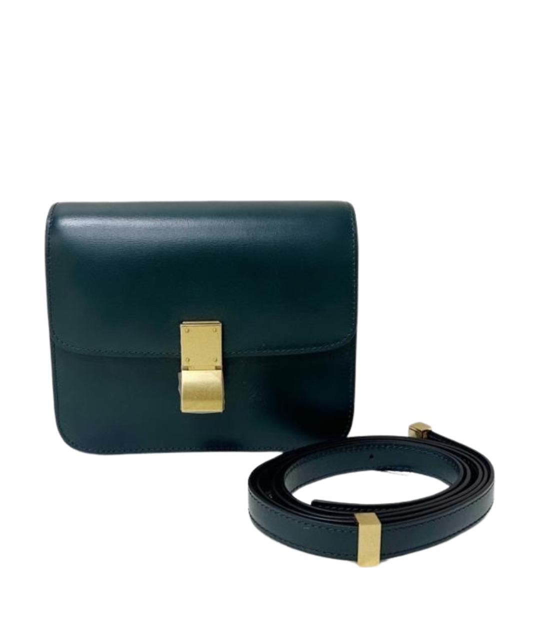 CELINE Зеленая кожаная сумка через плечо, фото 1