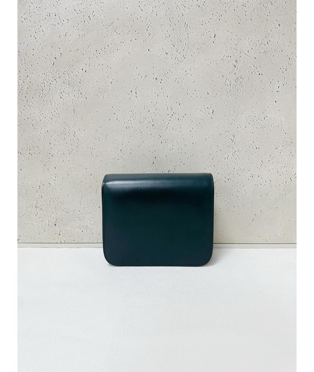 CELINE Зеленая кожаная сумка через плечо, фото 2