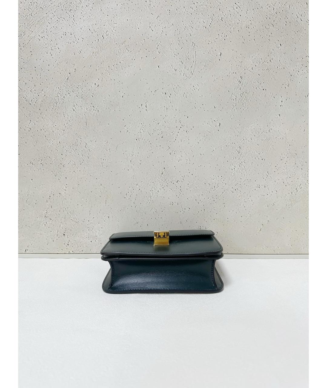 CELINE Зеленая кожаная сумка через плечо, фото 5