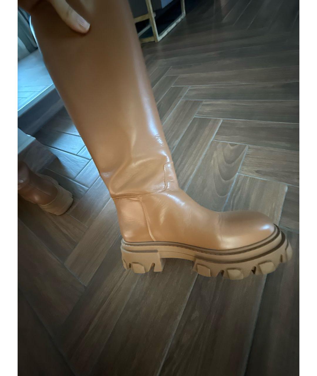 GIA COUTURE Коричневые кожаные сапоги, фото 5