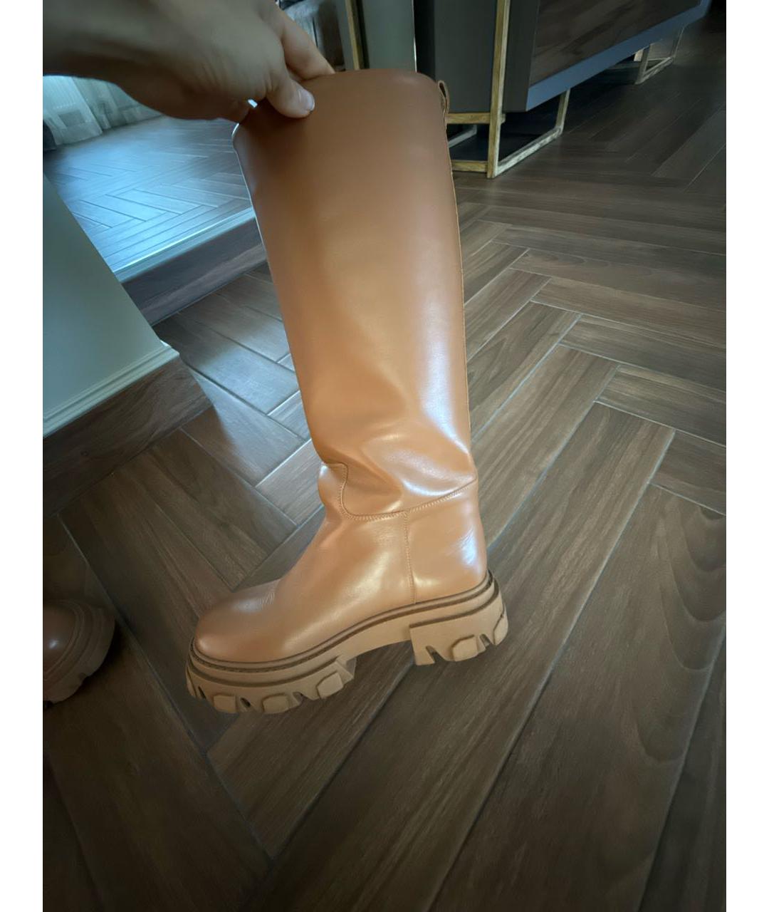 GIA COUTURE Коричневые кожаные сапоги, фото 6