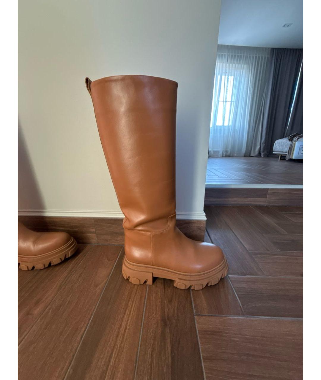 GIA COUTURE Коричневые кожаные сапоги, фото 8
