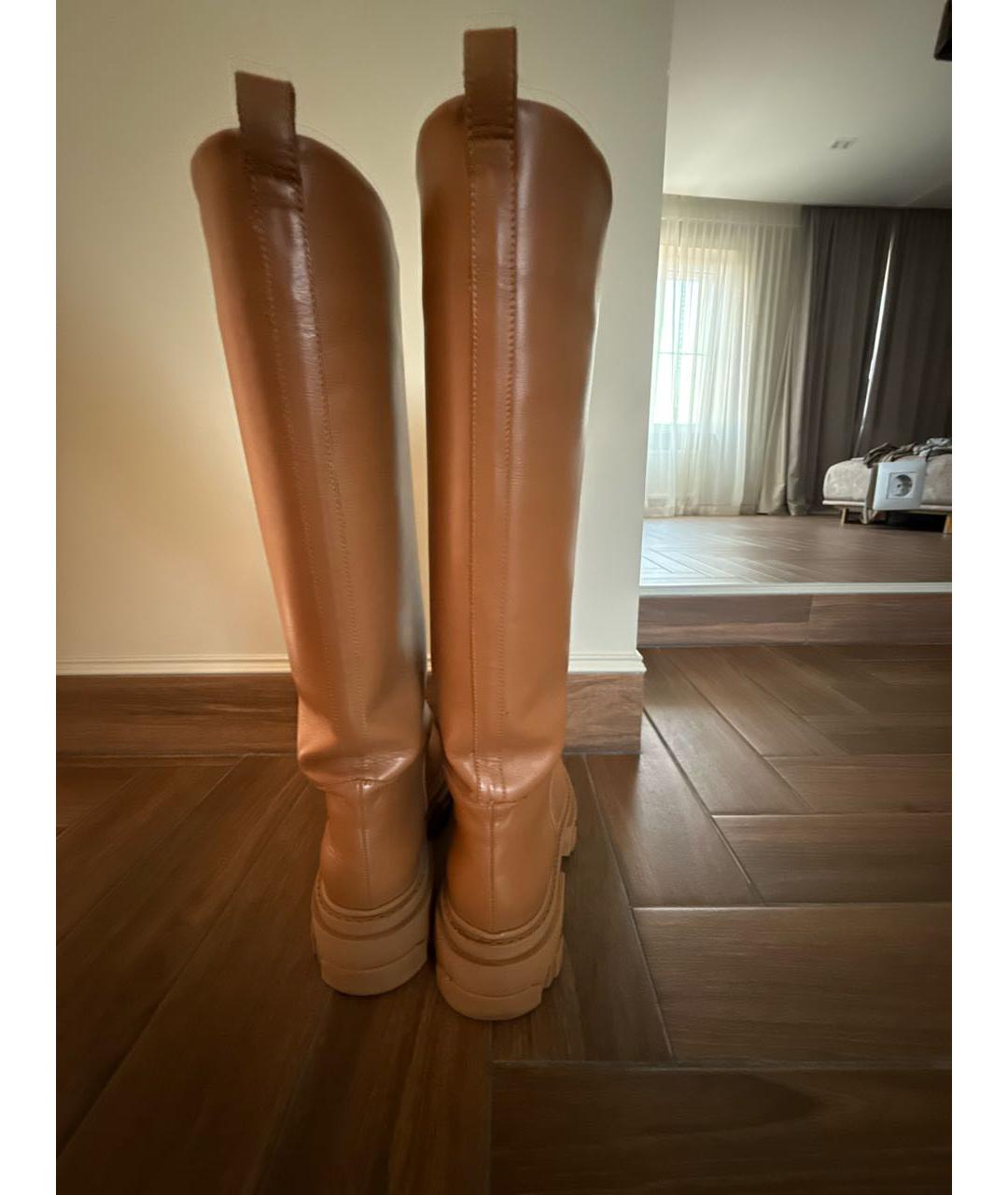 GIA COUTURE Коричневые кожаные сапоги, фото 4