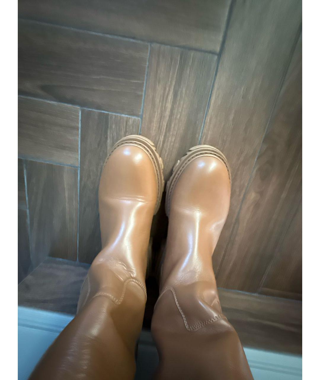 GIA COUTURE Коричневые кожаные сапоги, фото 3