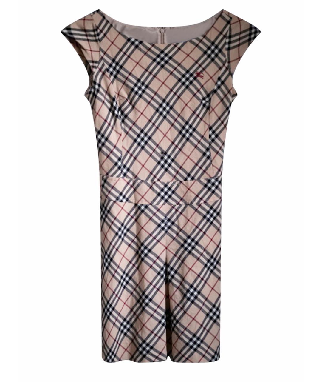 BURBERRY Мульти шерстяное повседневное платье, фото 1