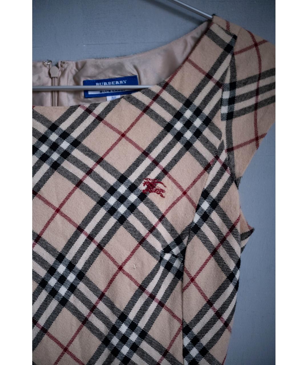 BURBERRY Мульти шерстяное повседневное платье, фото 2