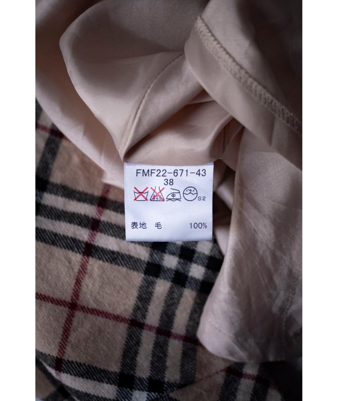 BURBERRY Мульти шерстяное повседневное платье, фото 5