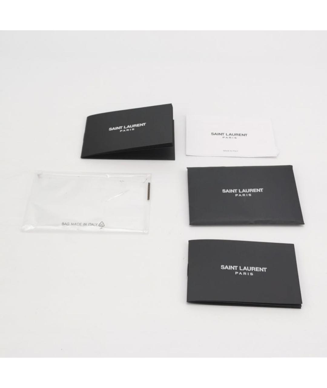 SAINT LAURENT Черная кожаная сумка через плечо, фото 6