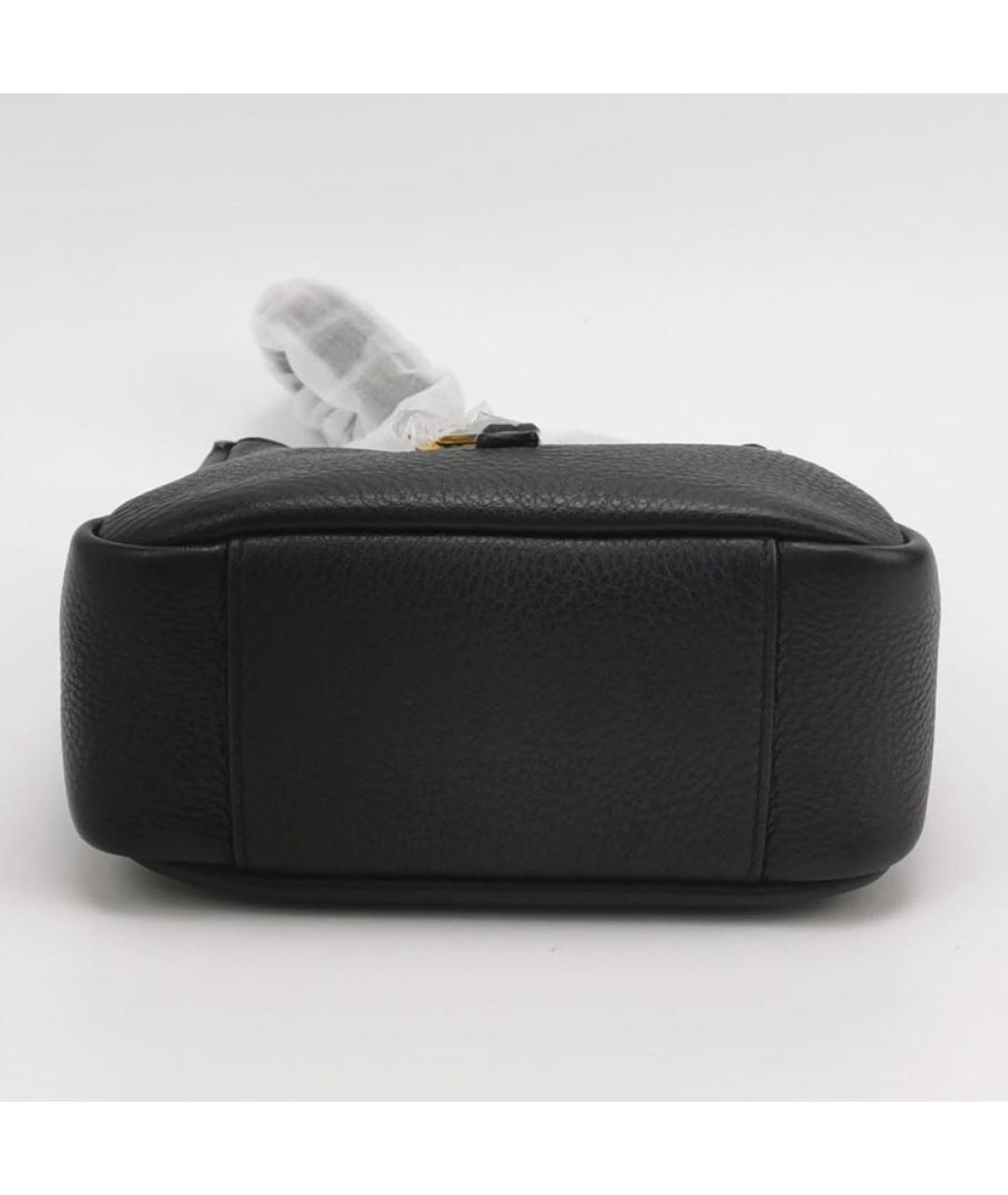 SAINT LAURENT Черная кожаная сумка через плечо, фото 5