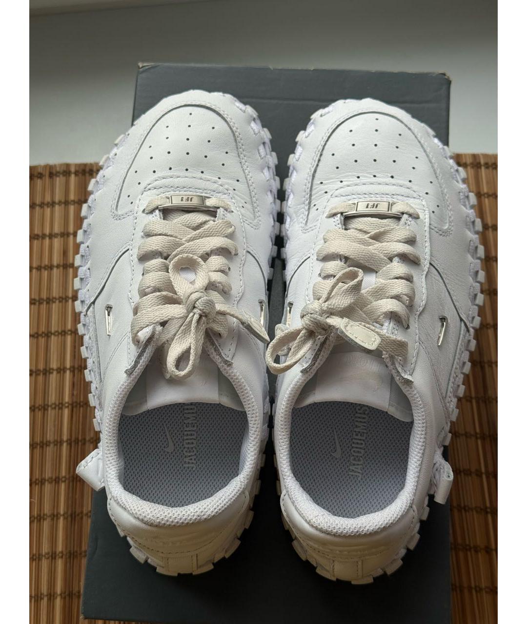 JACQUEMUS Белые кожаные кроссовки, фото 2