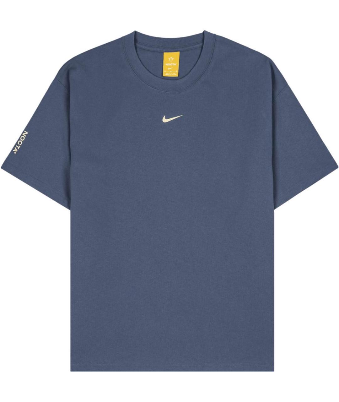 NIKE Синяя хлопковая футболка, фото 1