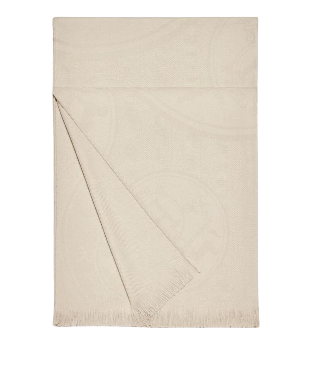 HERMES Бежевый кашемировый шарф, фото 1