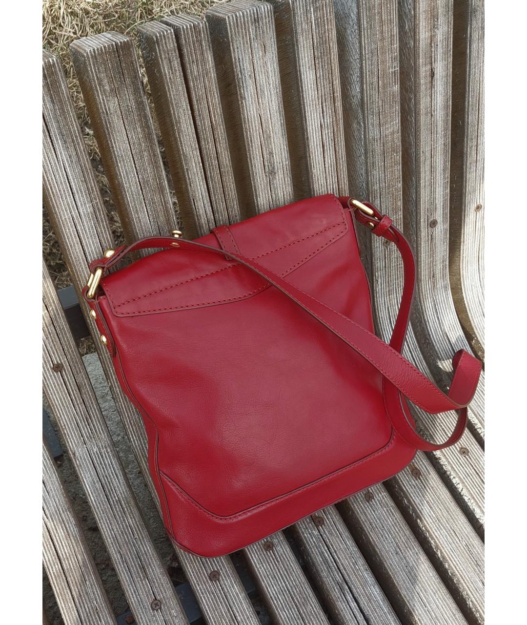 MARC BY MARC JACOBS Красная кожаная сумка через плечо, фото 3