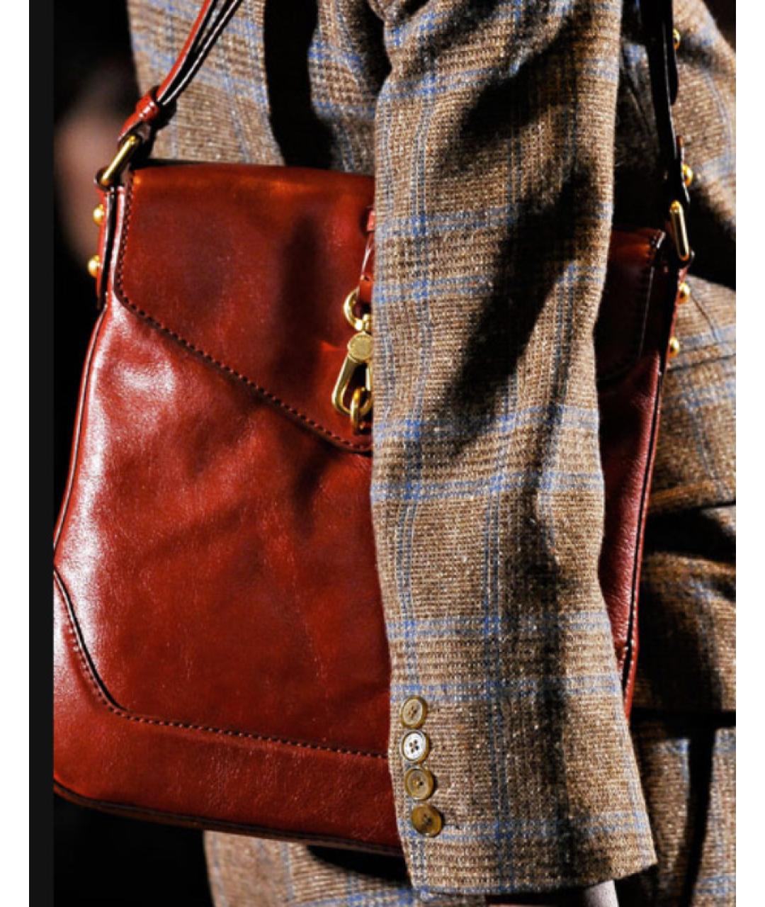 MARC BY MARC JACOBS Красная кожаная сумка через плечо, фото 8