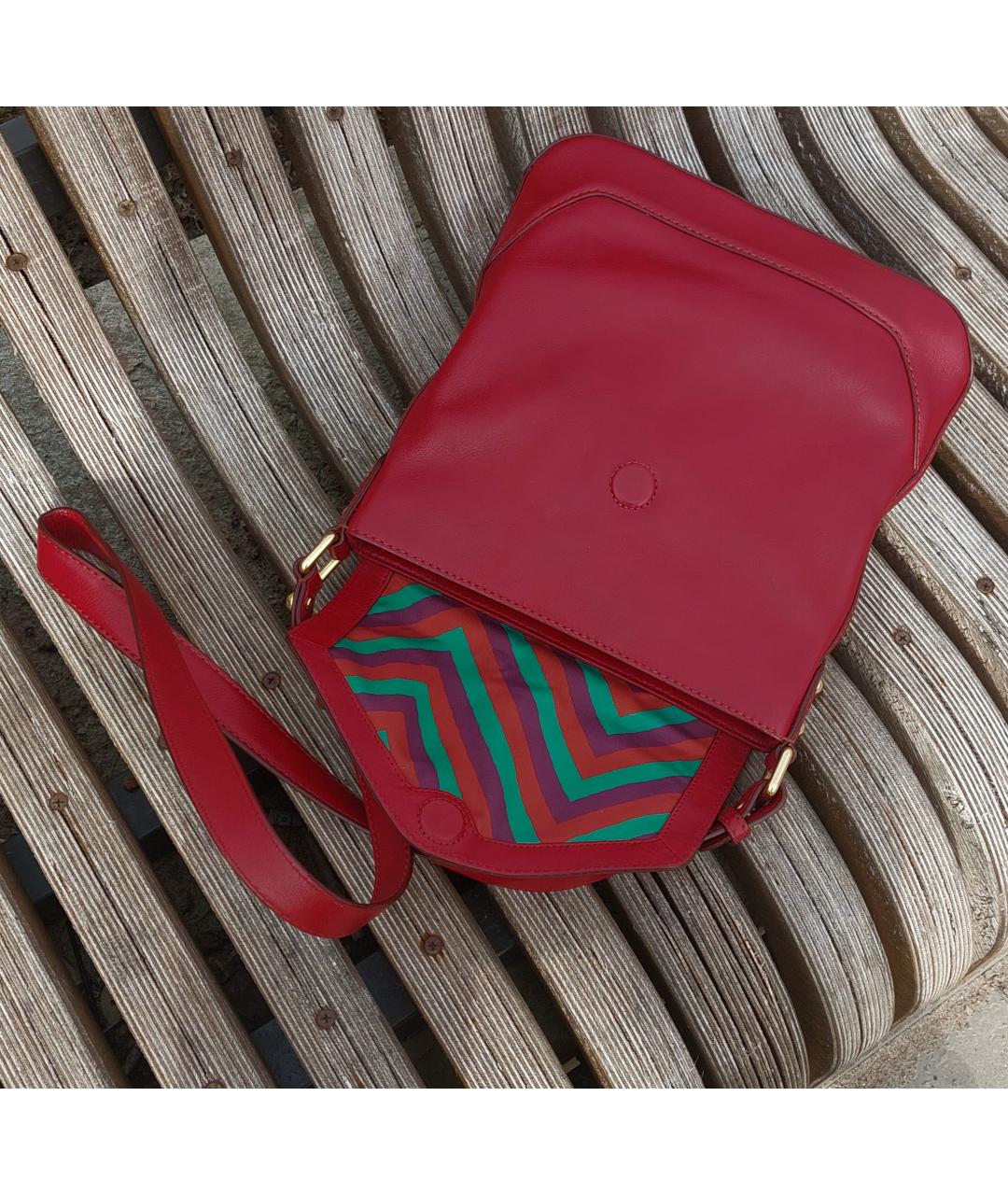 MARC BY MARC JACOBS Красная кожаная сумка через плечо, фото 5