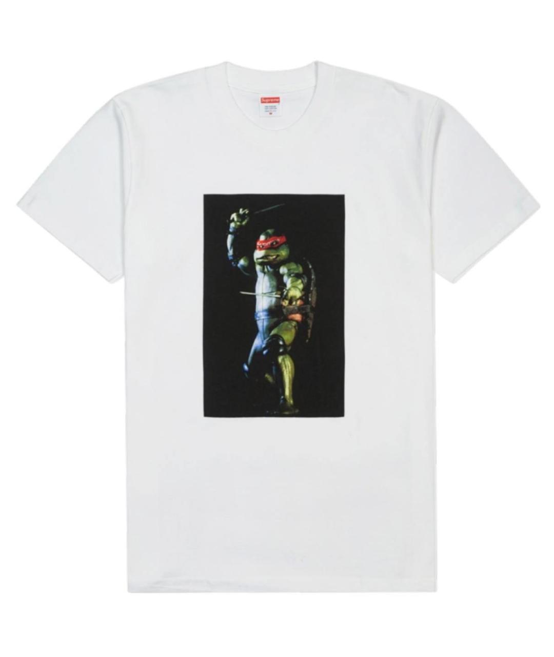 SUPREME Белая хлопковая футболка, фото 1