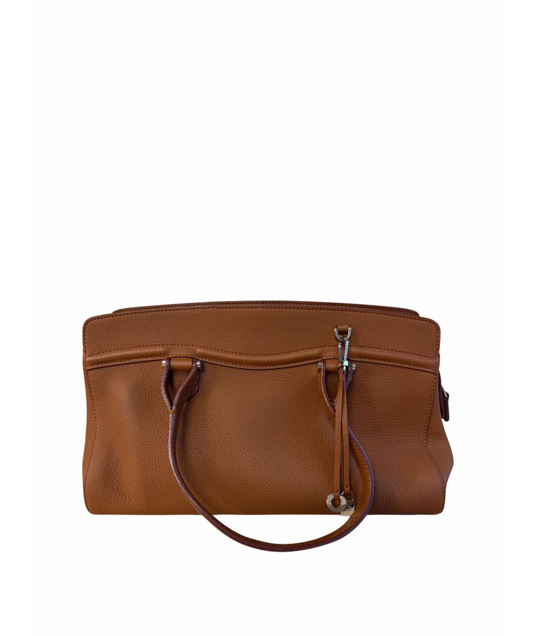 LORO PIANA Коричневая кожаная сумка тоут, фото 1