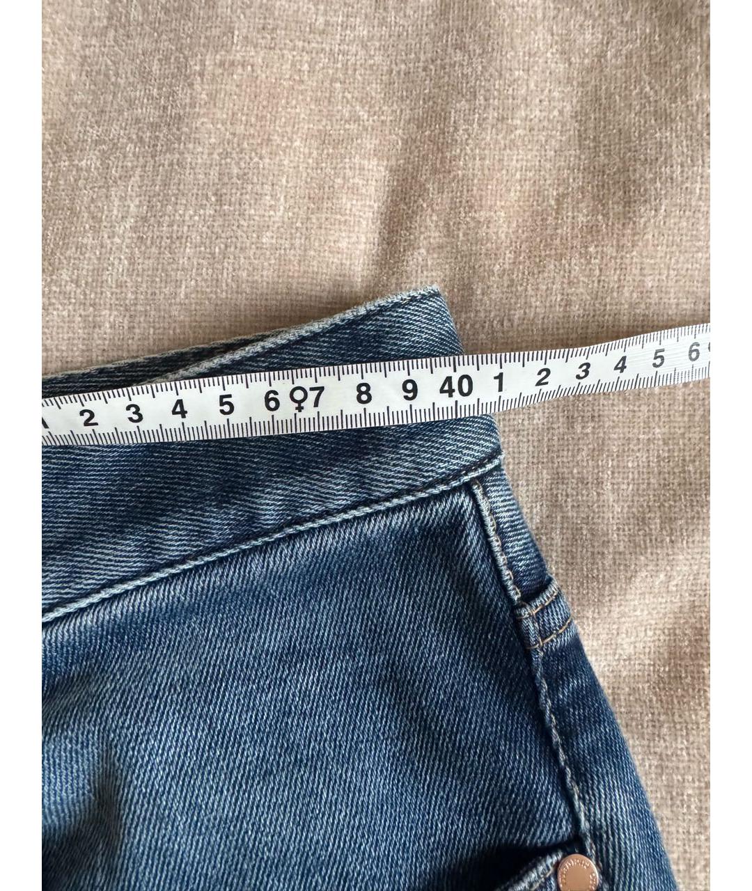 BRUNELLO CUCINELLI Синие хлопковые прямые джинсы, фото 5