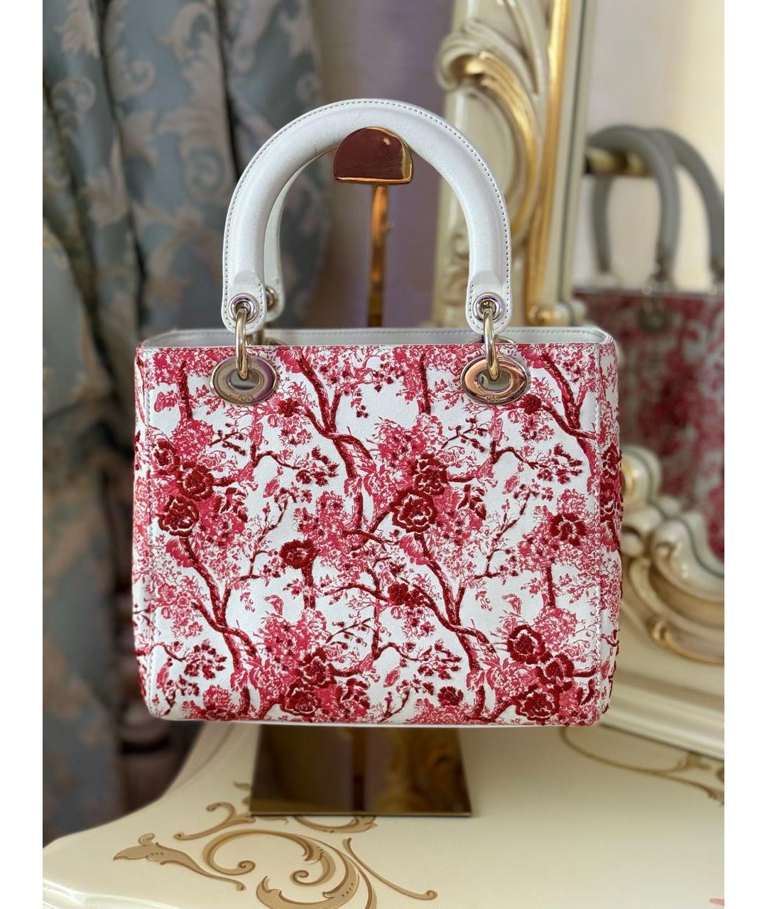 CHRISTIAN DIOR Белая кожаная сумка с короткими ручками, фото 4