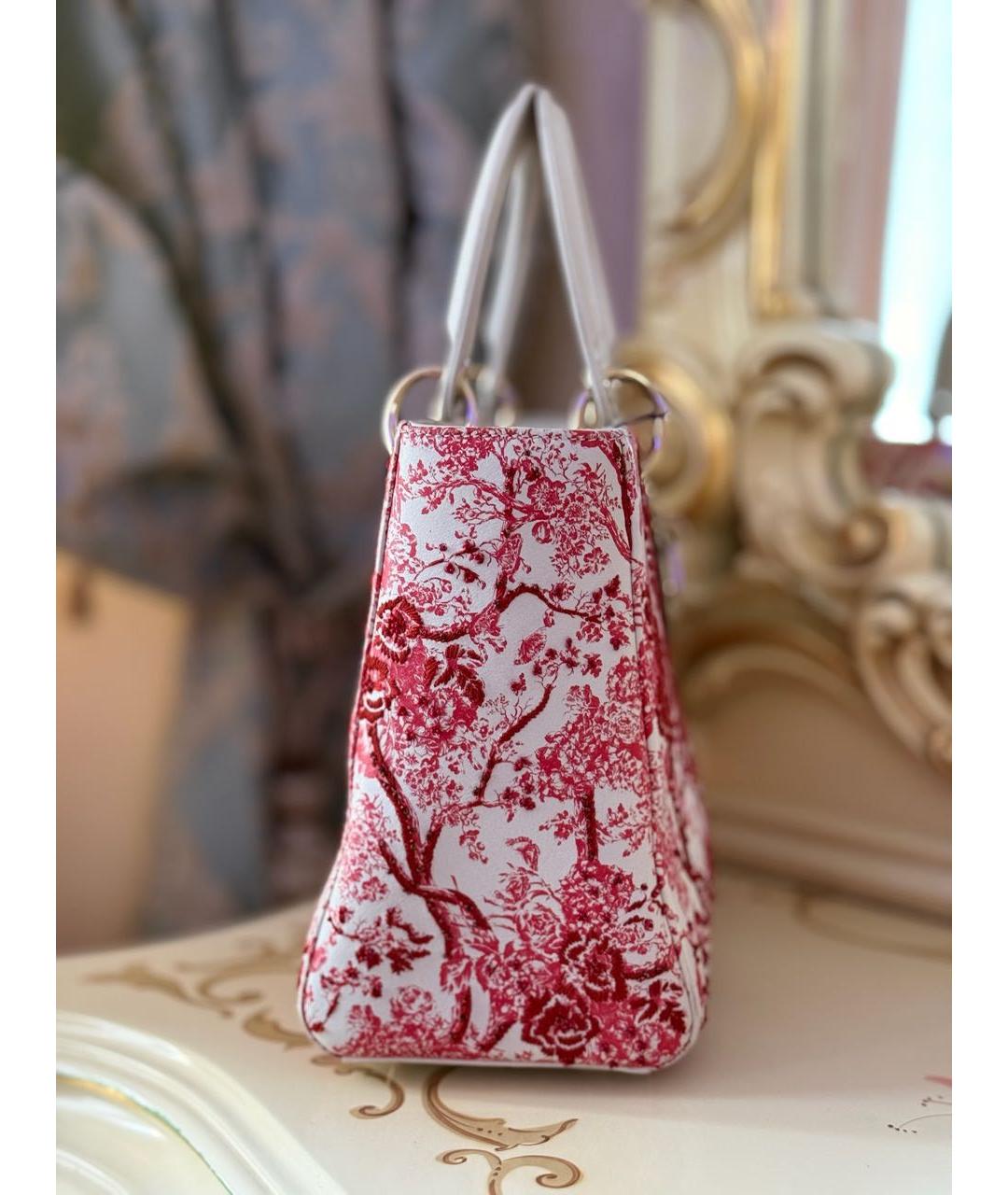 CHRISTIAN DIOR Белая кожаная сумка с короткими ручками, фото 7