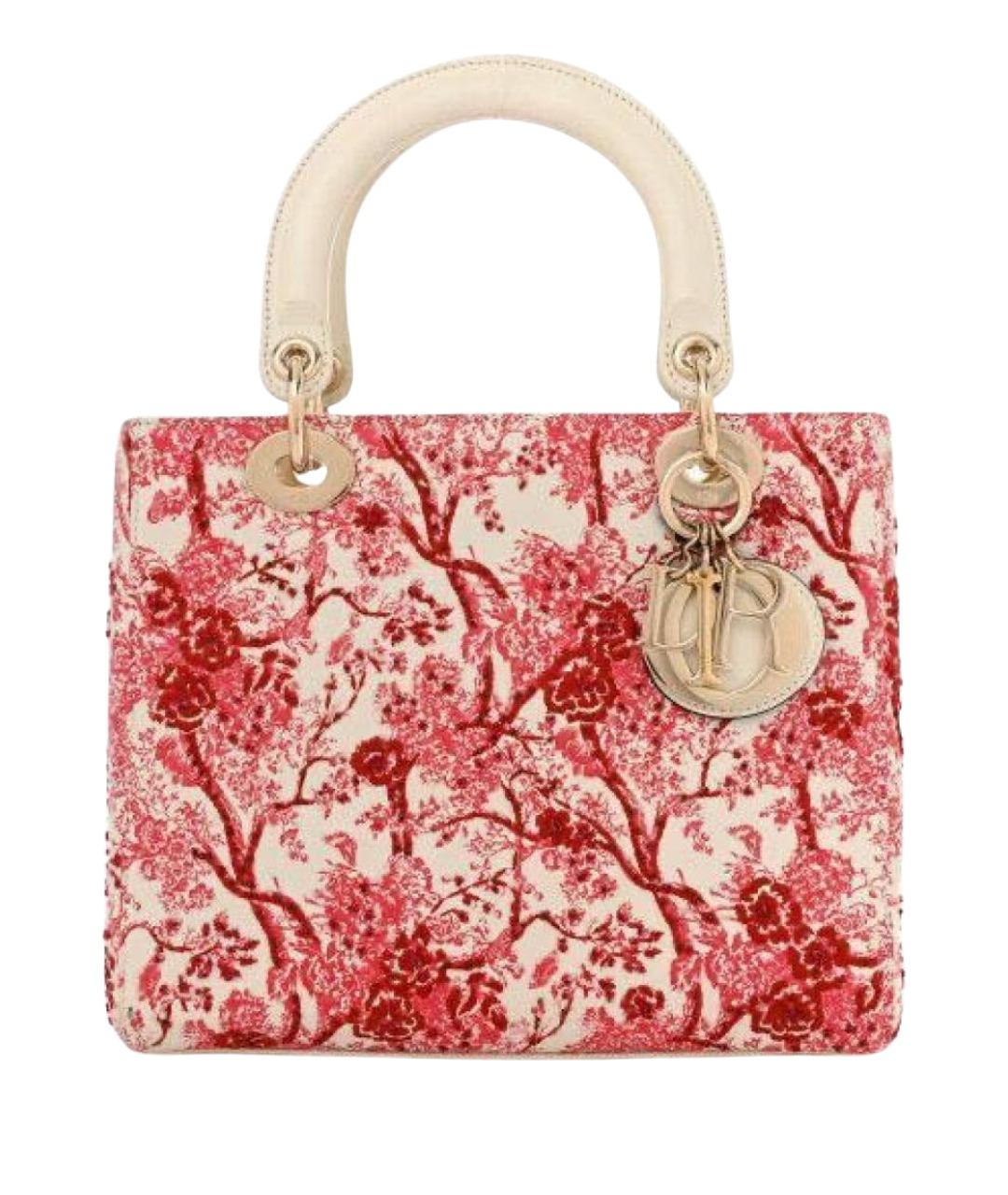 CHRISTIAN DIOR Белая кожаная сумка с короткими ручками, фото 1