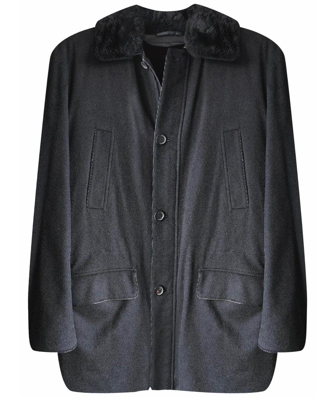 BRIONI Черное кашемировое пальто, фото 1