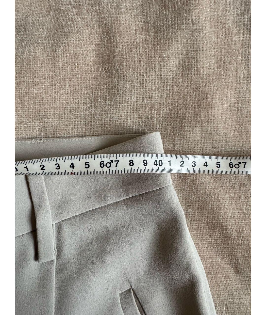 BRUNELLO CUCINELLI Бежевые ацетатные брюки узкие, фото 5