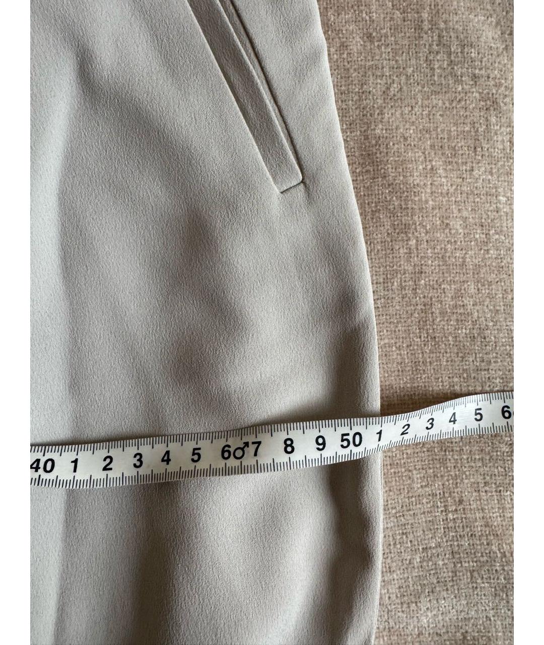 BRUNELLO CUCINELLI Бежевые ацетатные брюки узкие, фото 6