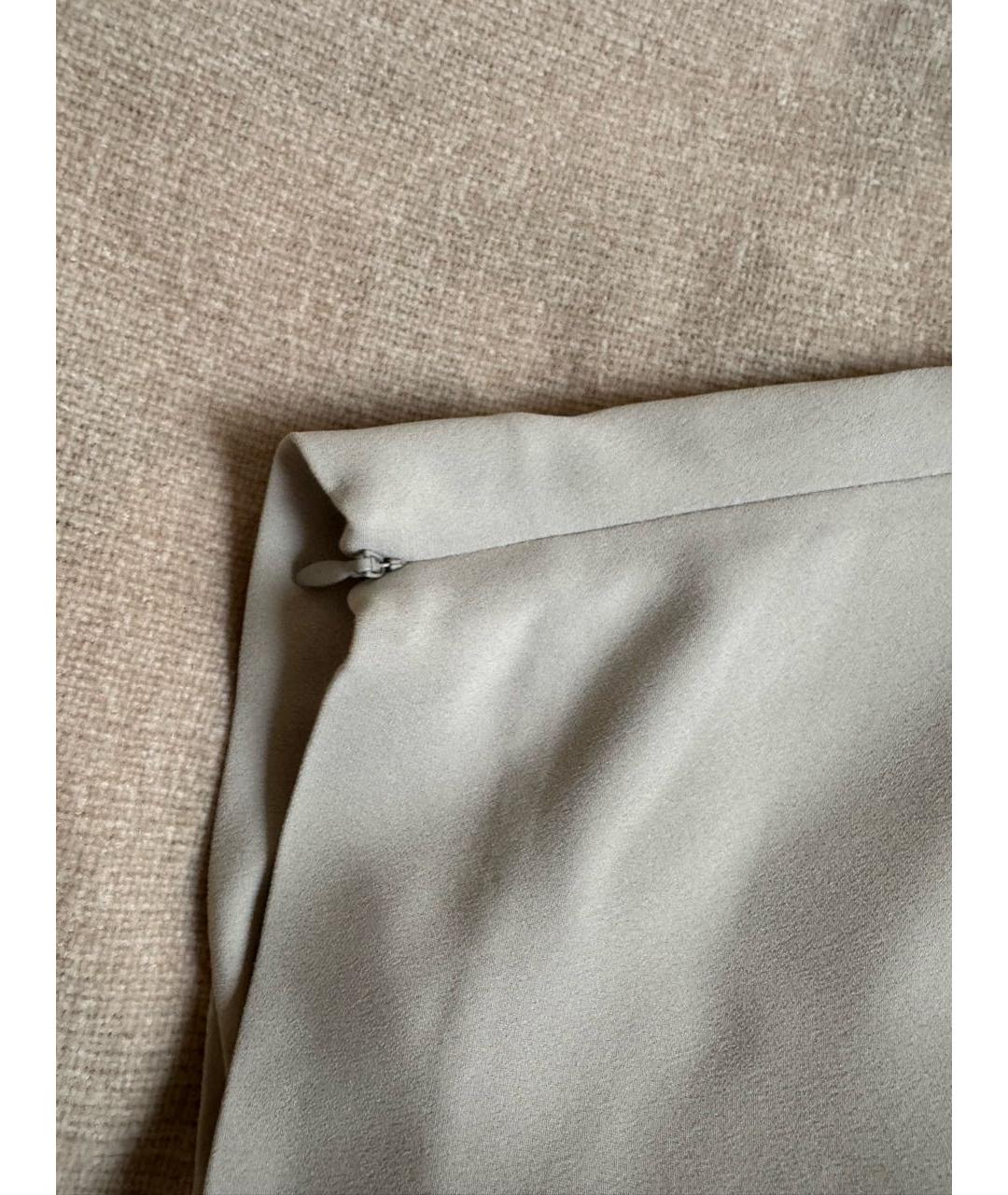 BRUNELLO CUCINELLI Бежевые ацетатные брюки узкие, фото 8