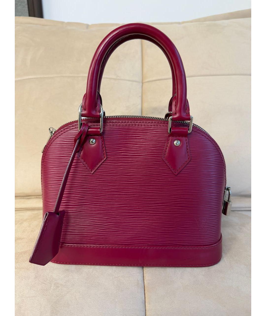 LOUIS VUITTON Розовая кожаная сумка с короткими ручками, фото 8