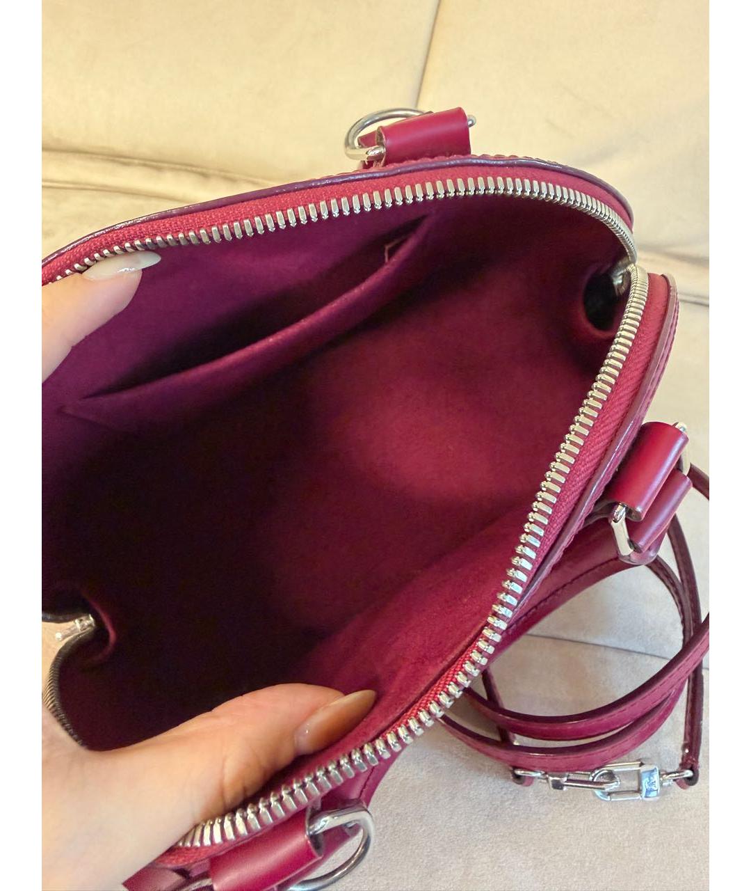 LOUIS VUITTON Розовая кожаная сумка с короткими ручками, фото 7