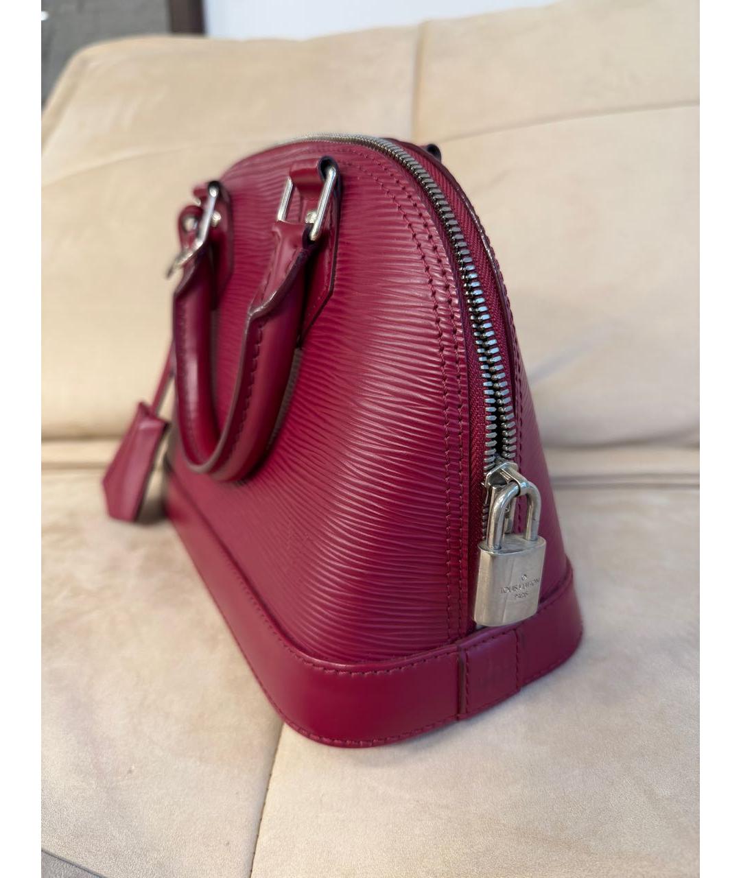 LOUIS VUITTON Розовая кожаная сумка с короткими ручками, фото 3