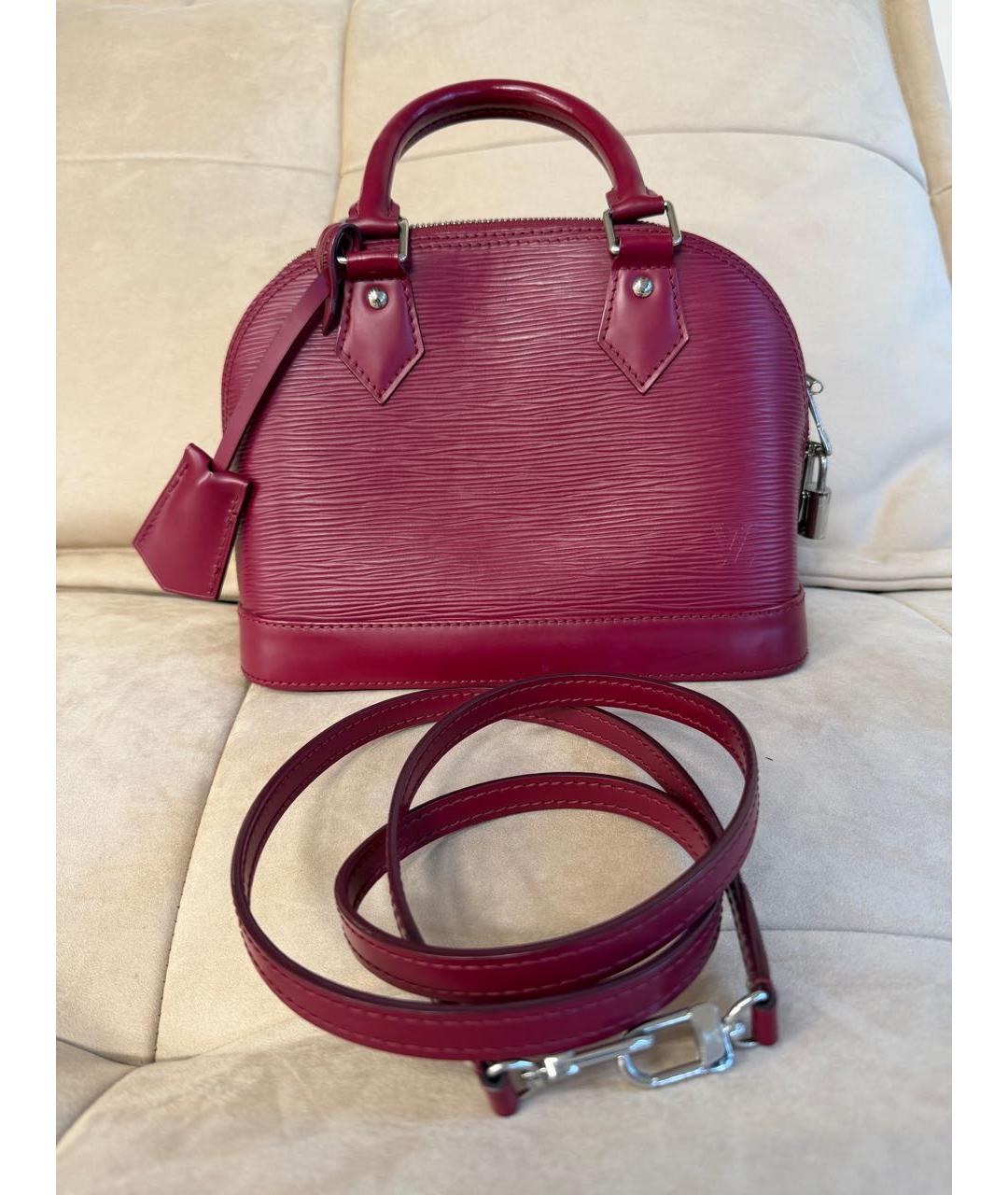 LOUIS VUITTON Розовая кожаная сумка с короткими ручками, фото 6