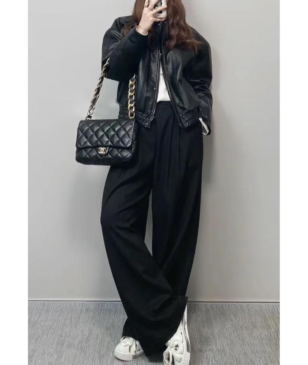 CHANEL Черная кожаная сумка через плечо, фото 7