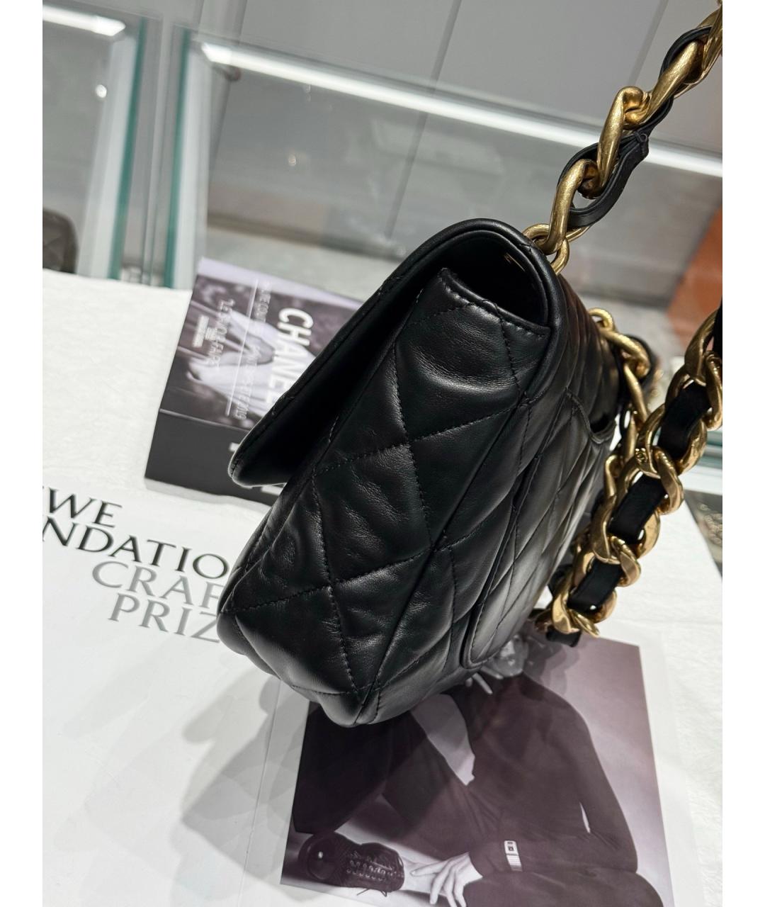 CHANEL Черная кожаная сумка через плечо, фото 3