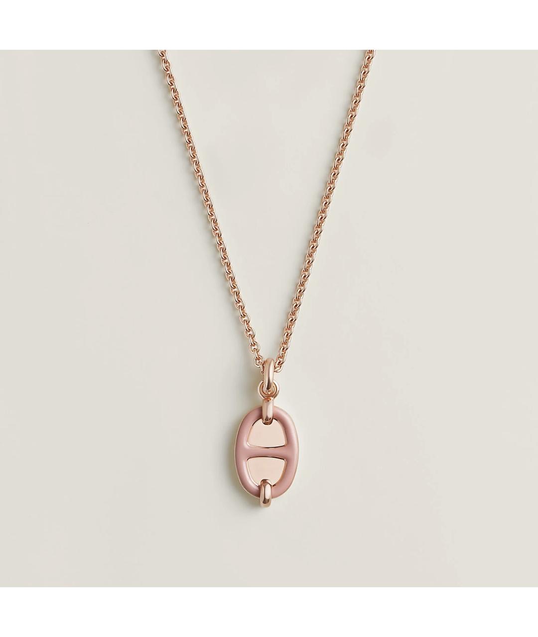 HERMES Розовая металлическая подвеска, фото 2