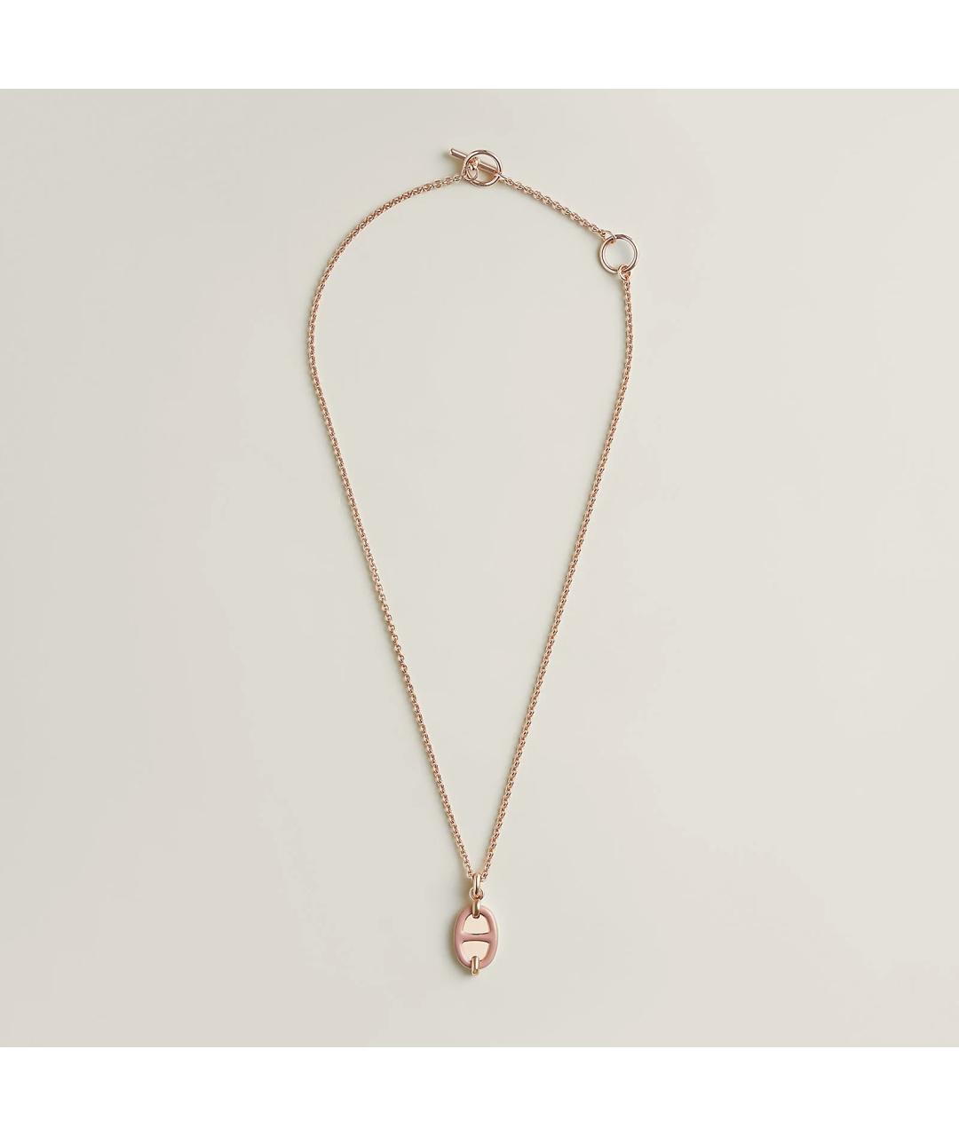 HERMES Розовая металлическая подвеска, фото 3