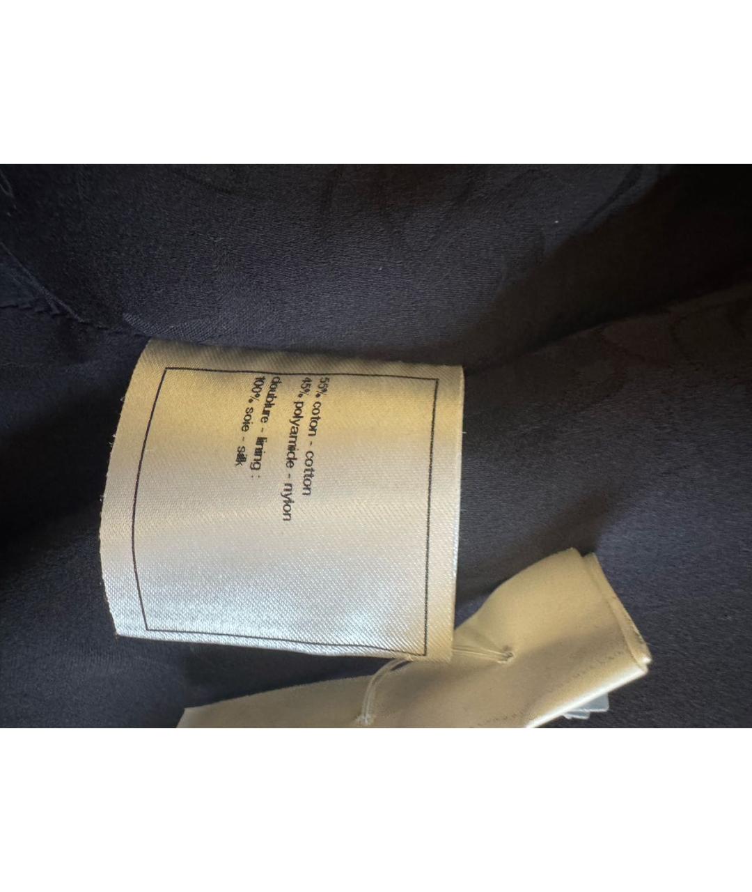 CHANEL Темно-синий твидовый жакет/пиджак, фото 6