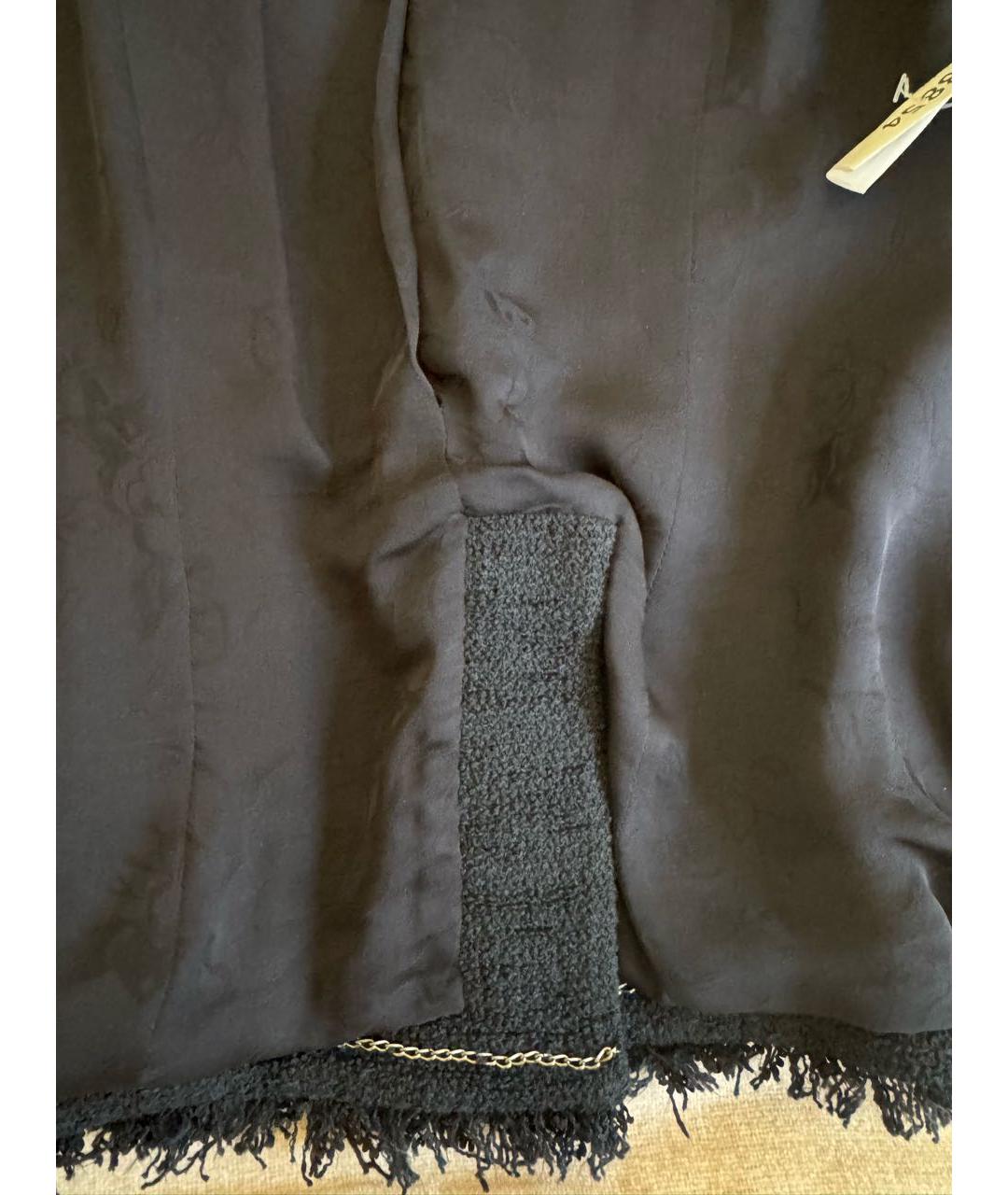 CHANEL Темно-синий твидовый жакет/пиджак, фото 7