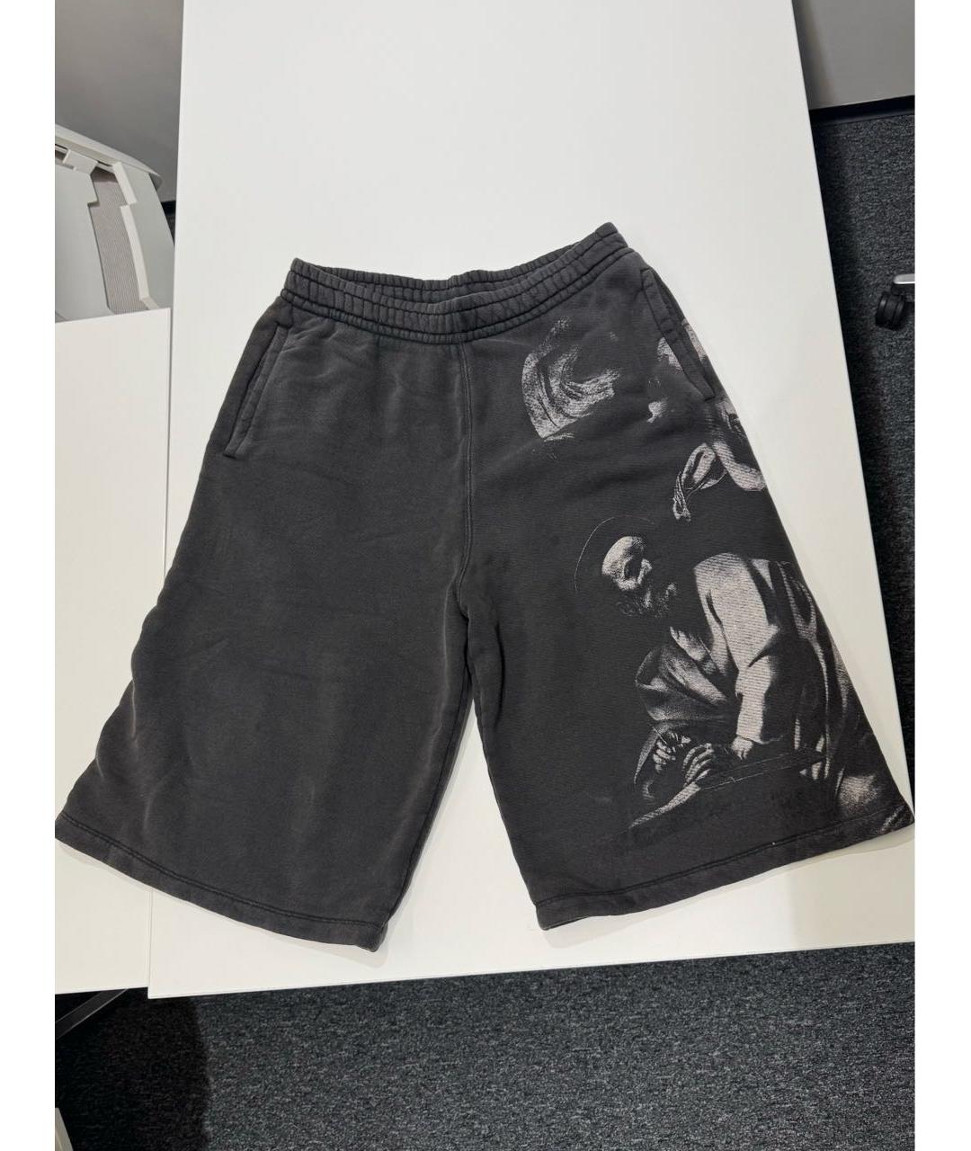 OFF-WHITE Черные хлопковые шорты, фото 5