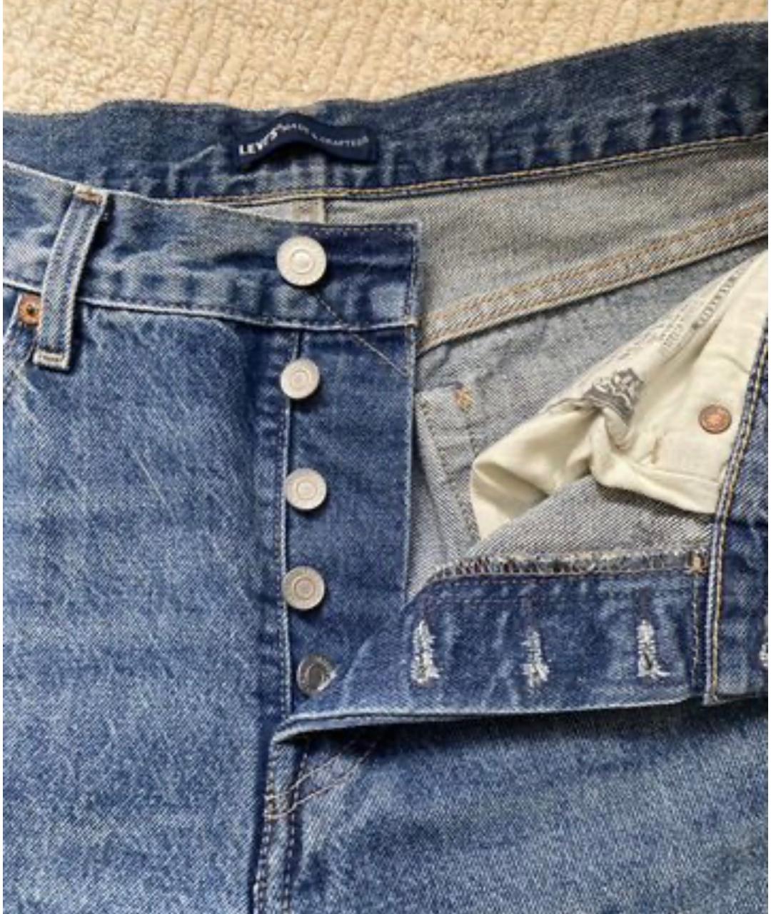 LEVI'S Синие хлопковые прямые джинсы, фото 3