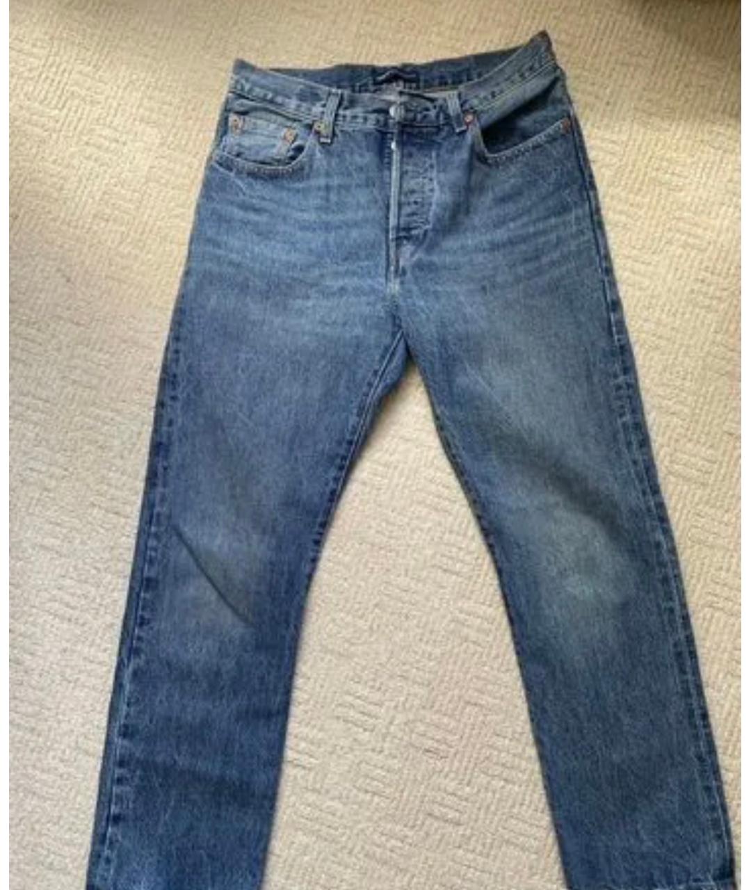 LEVI'S Синие хлопковые прямые джинсы, фото 9