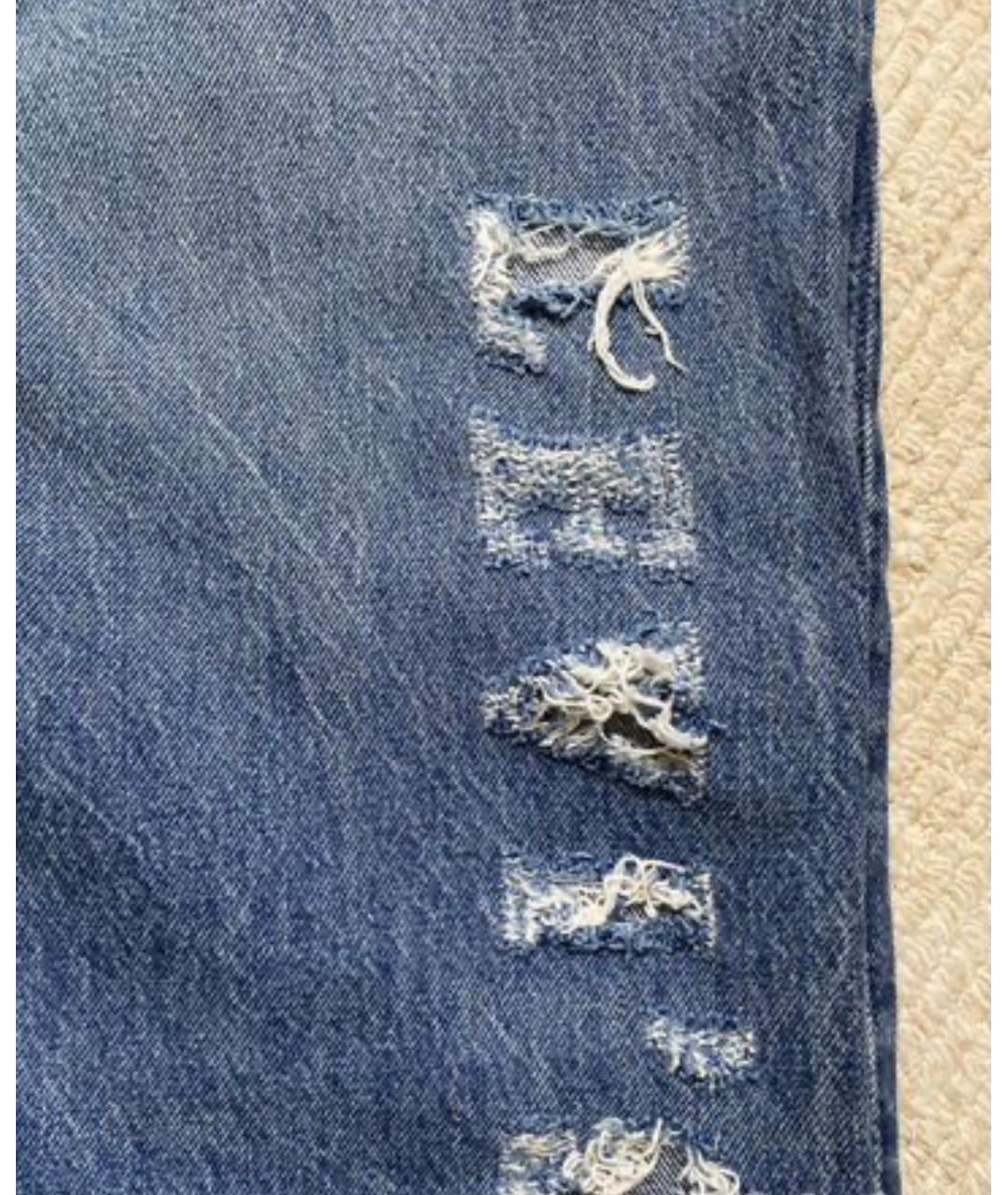 LEVI'S Синие хлопковые прямые джинсы, фото 4