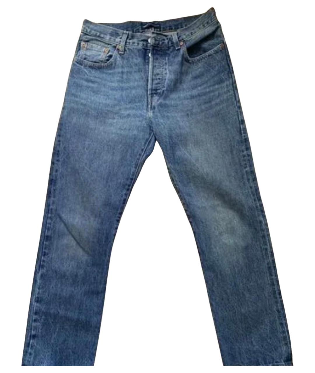 LEVI'S Синие хлопковые прямые джинсы, фото 1
